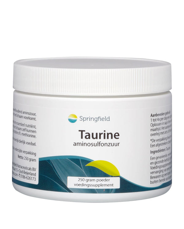 Taurine gesynthetiseerd uit cysteïne en methionine