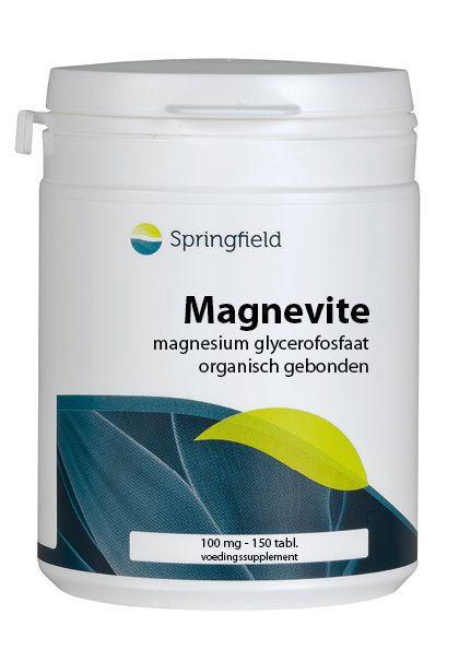 Springfield | Magnevite magnesium glycerofosfaat 100 mg 150 tabletten | StrongerME